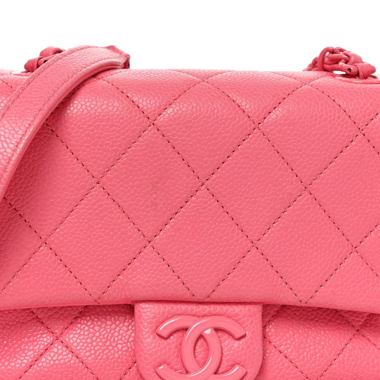 Caviar Quilted Mini Incognito Square Flap Pink