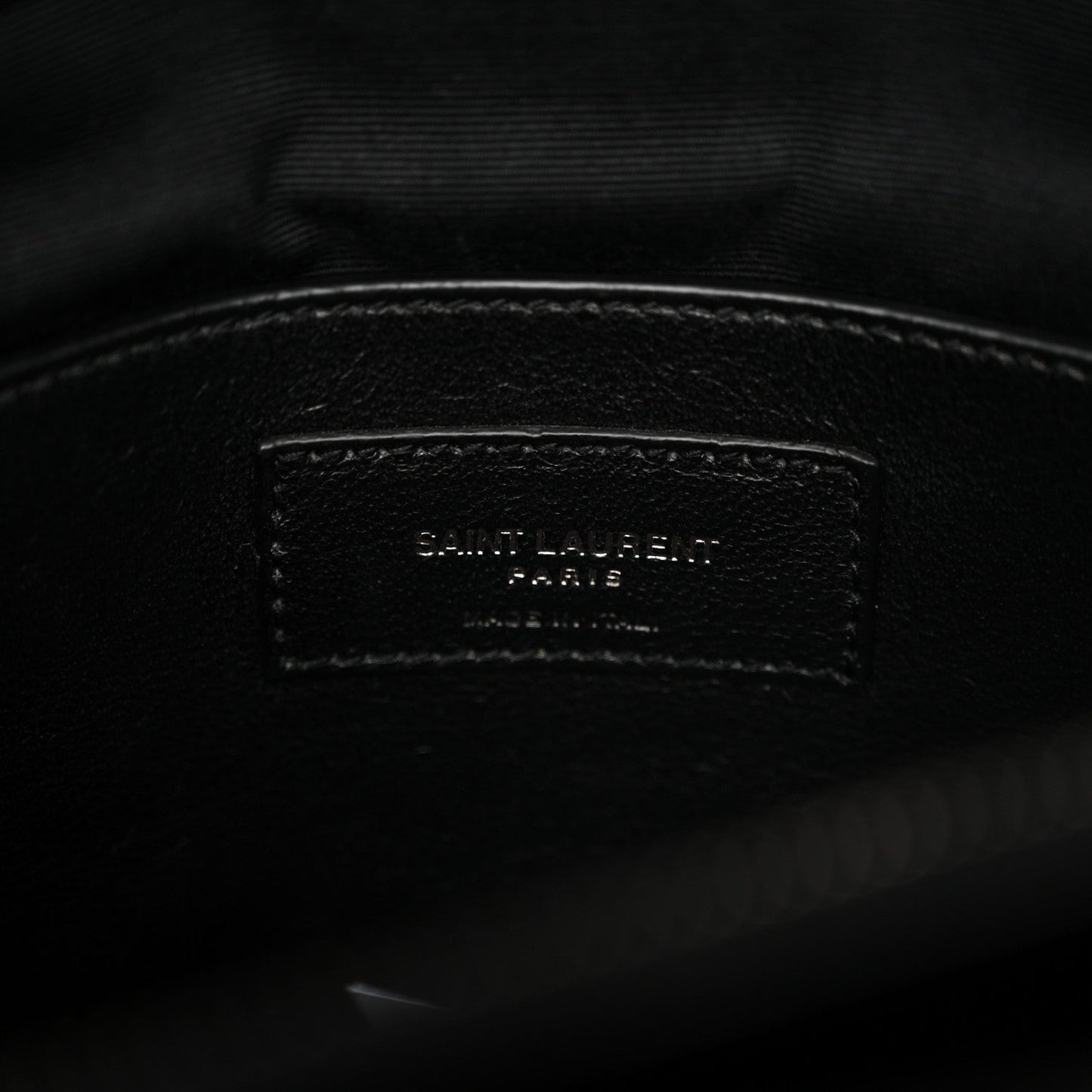 Sheepskin Matelasse Chevron Monogram Large College Satchel Black
