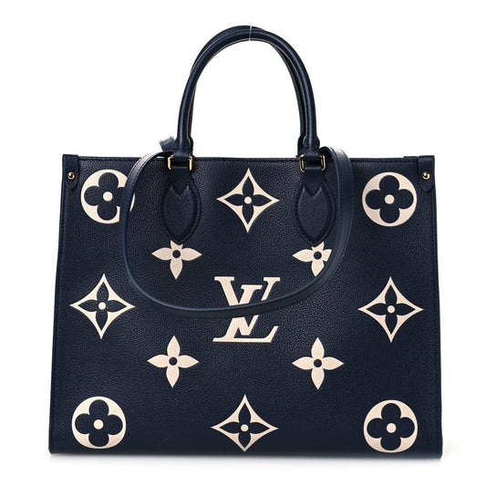Empreinte Monogram Giant Onthego MM Navy Creme