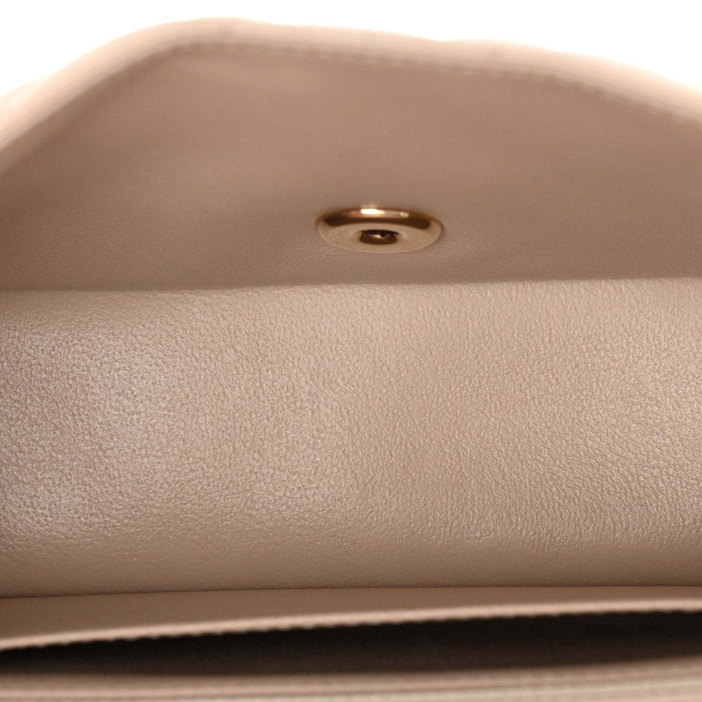 Lambskin Quilted Mini Rectangular Flap Light Beige