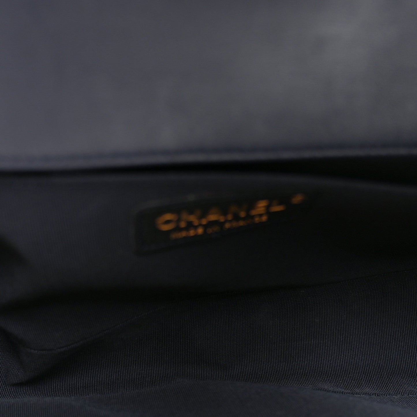 Lambskin Braided Woven Medium Boy Flap  Navy