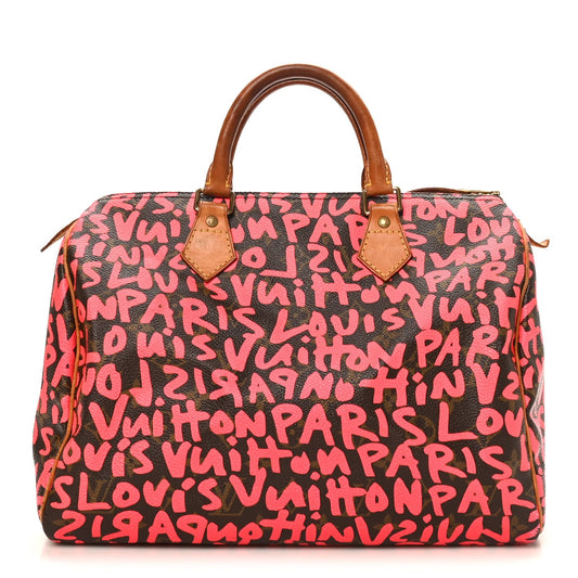 Monogram Graffiti Speedy 30 Fuchsia