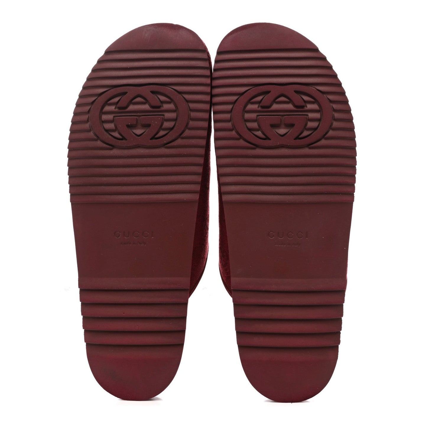 GG Supreme Monogram Womens Horsebit Slippers 41 Rosso Ancora