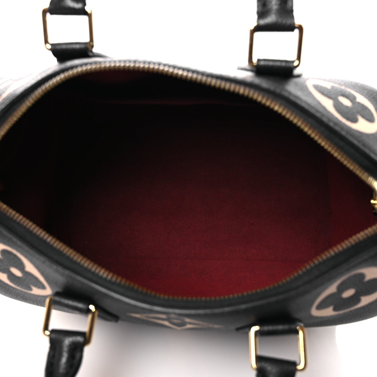 Empreinte Monogram Giant Speedy Bandouliere 25 Black Beige