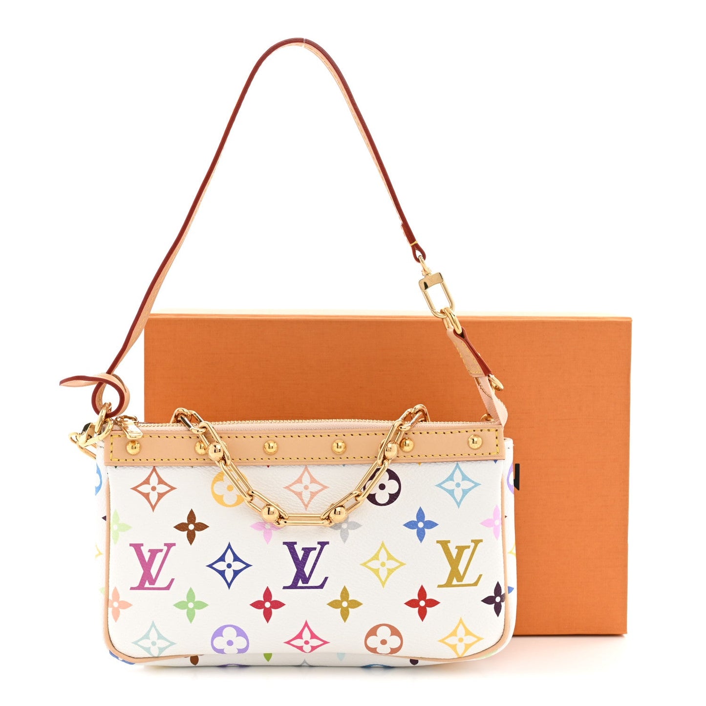 LV X TM Monogram Multicolor Pochette Accessories White