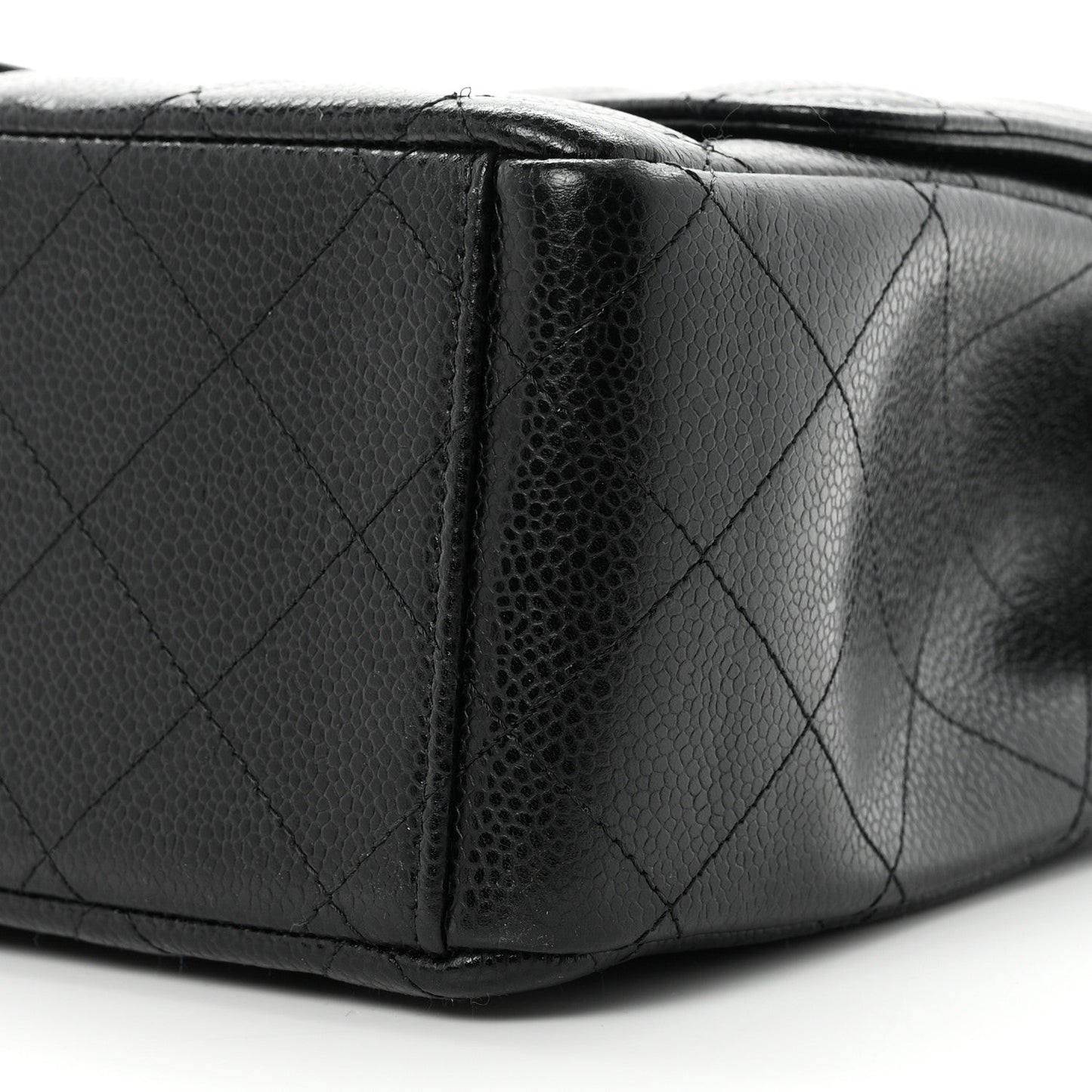 Caviar Quilted Maxi Double Flap Black