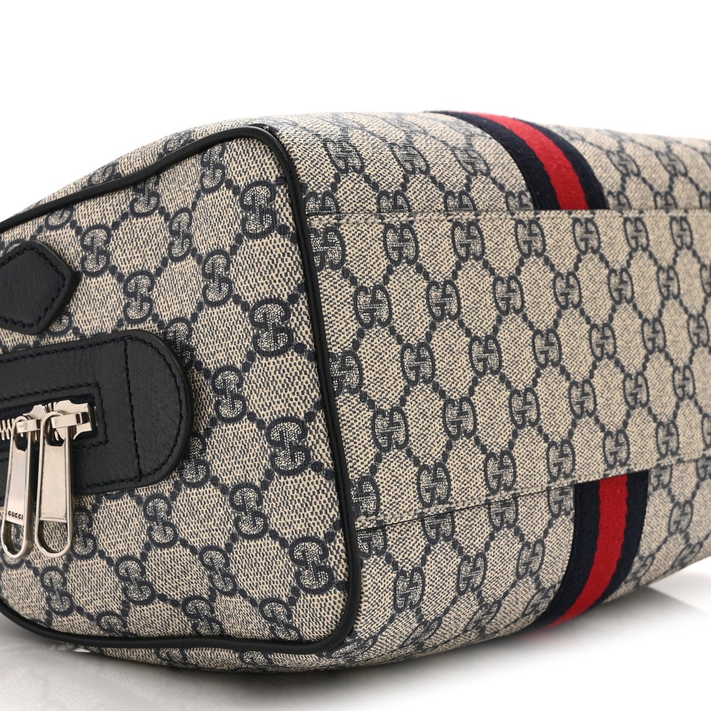 GG Supreme Monogram Web Small Ophidia Top Handle Bag Beige Blue
