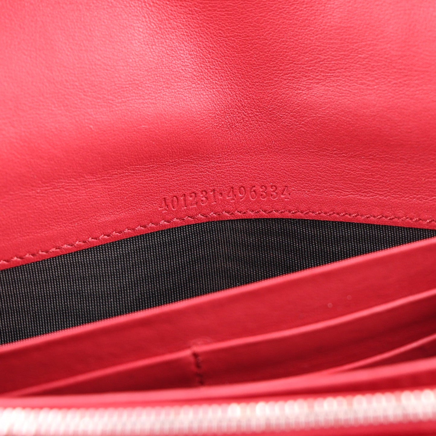 GG Supreme Monogram Mini Dionysus Chain Wallet Beige Vulcanic Red