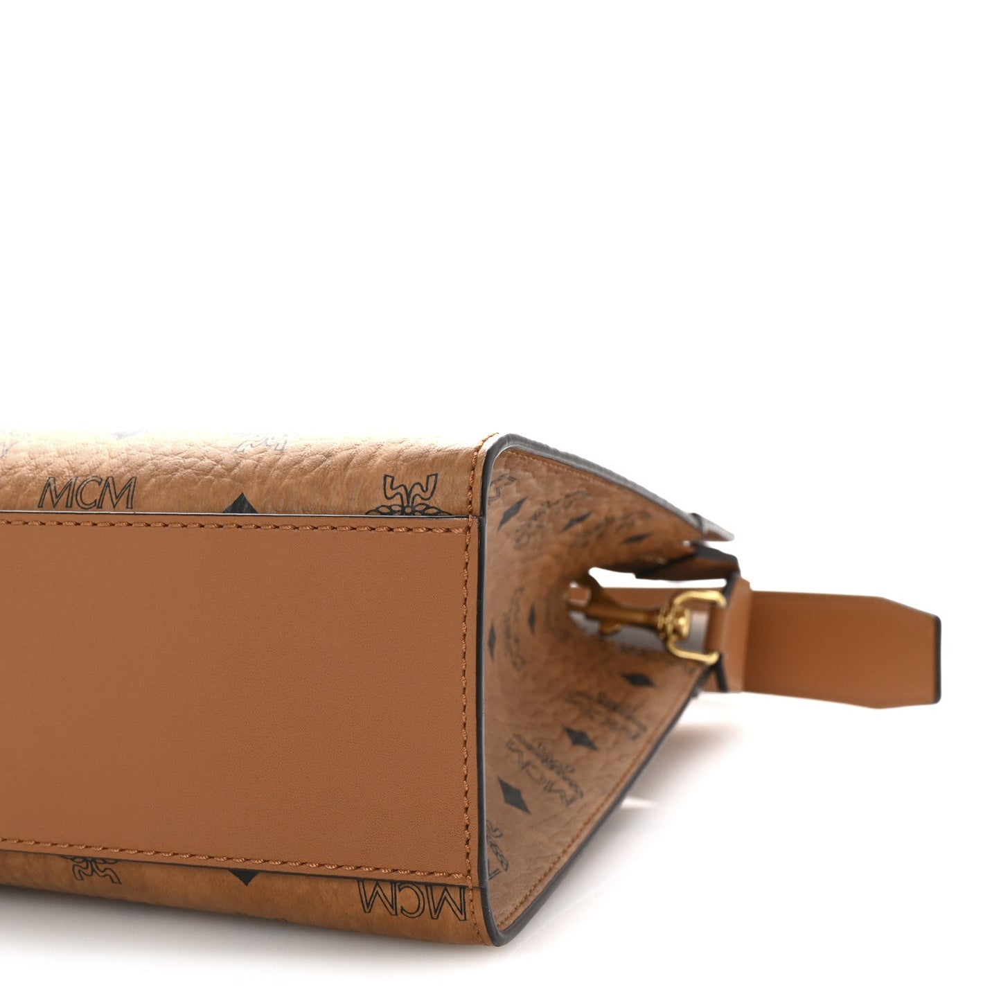 Visetos Calfskin Medium Diamond Tote Cognac