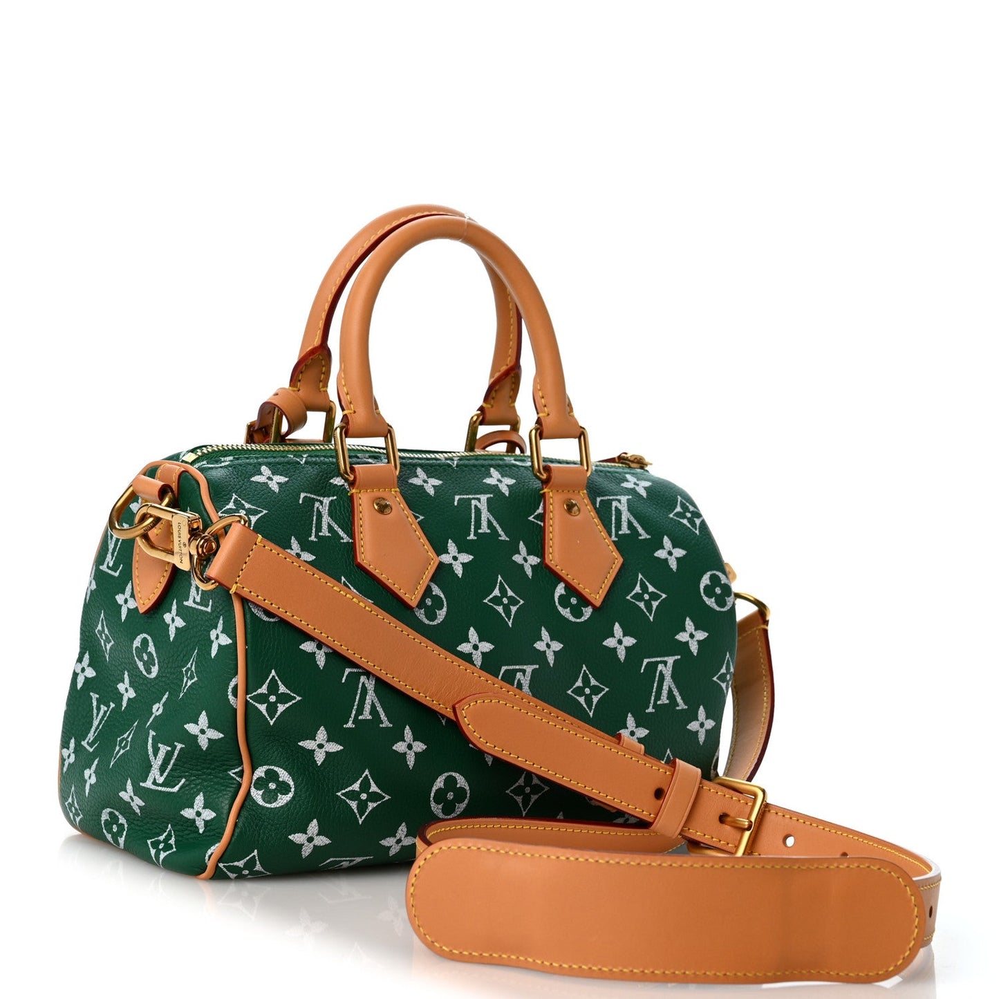 Calfskin Monogram Speedy P9 Bandouliere 25 Green