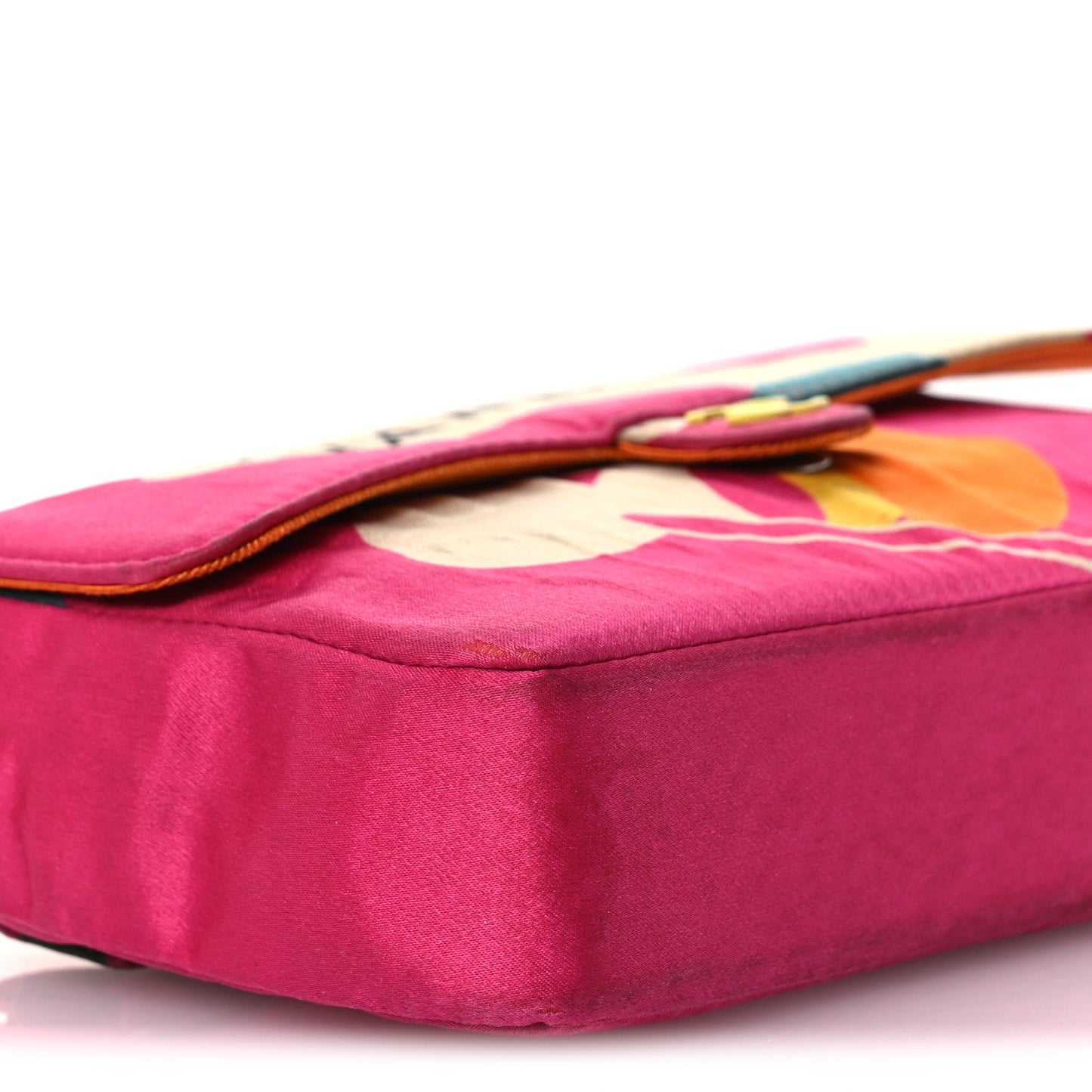 Satin Mini Convertible Flap Pink Multicolor