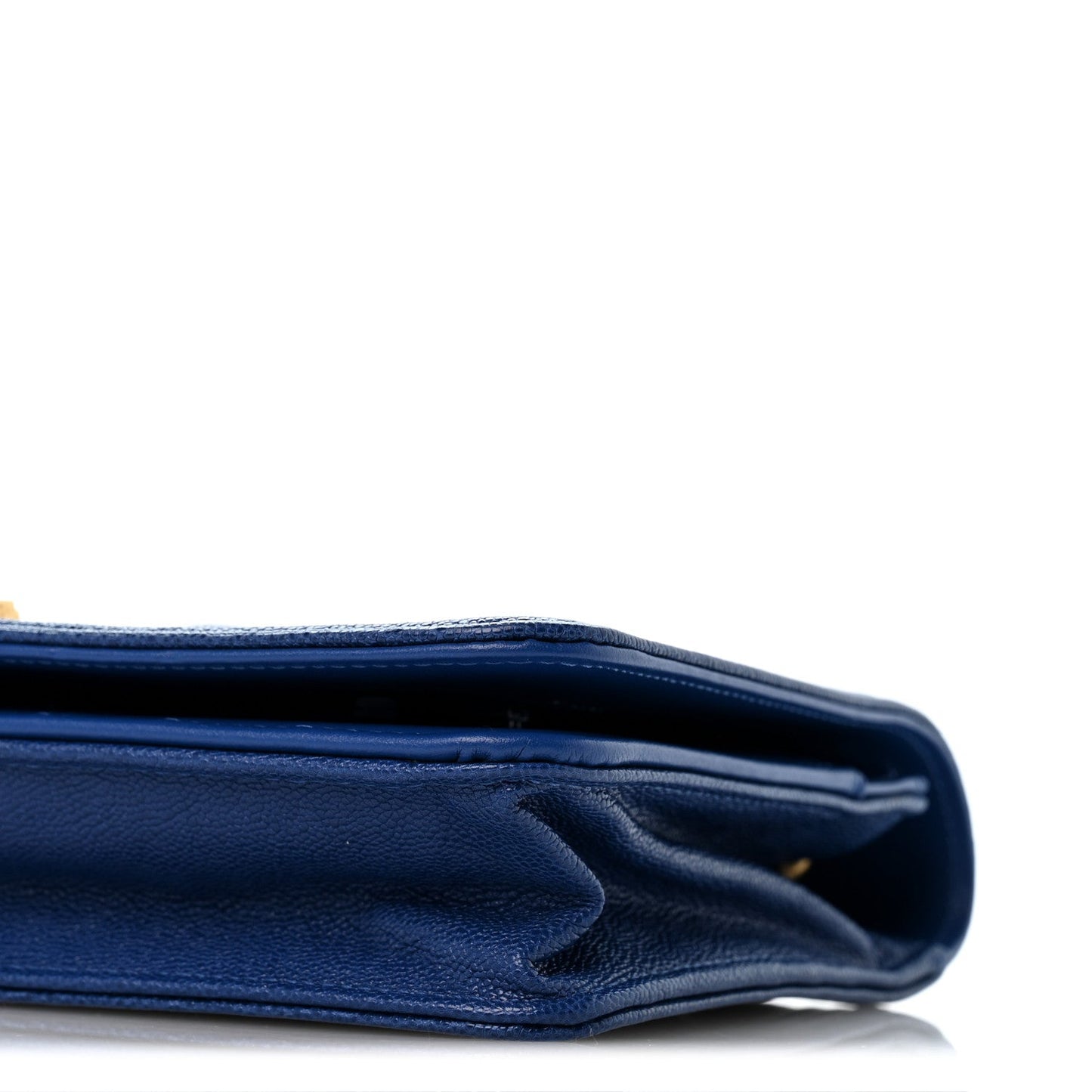 Caviar Quilted Boy Wallet On Chain WOC Dark Blue