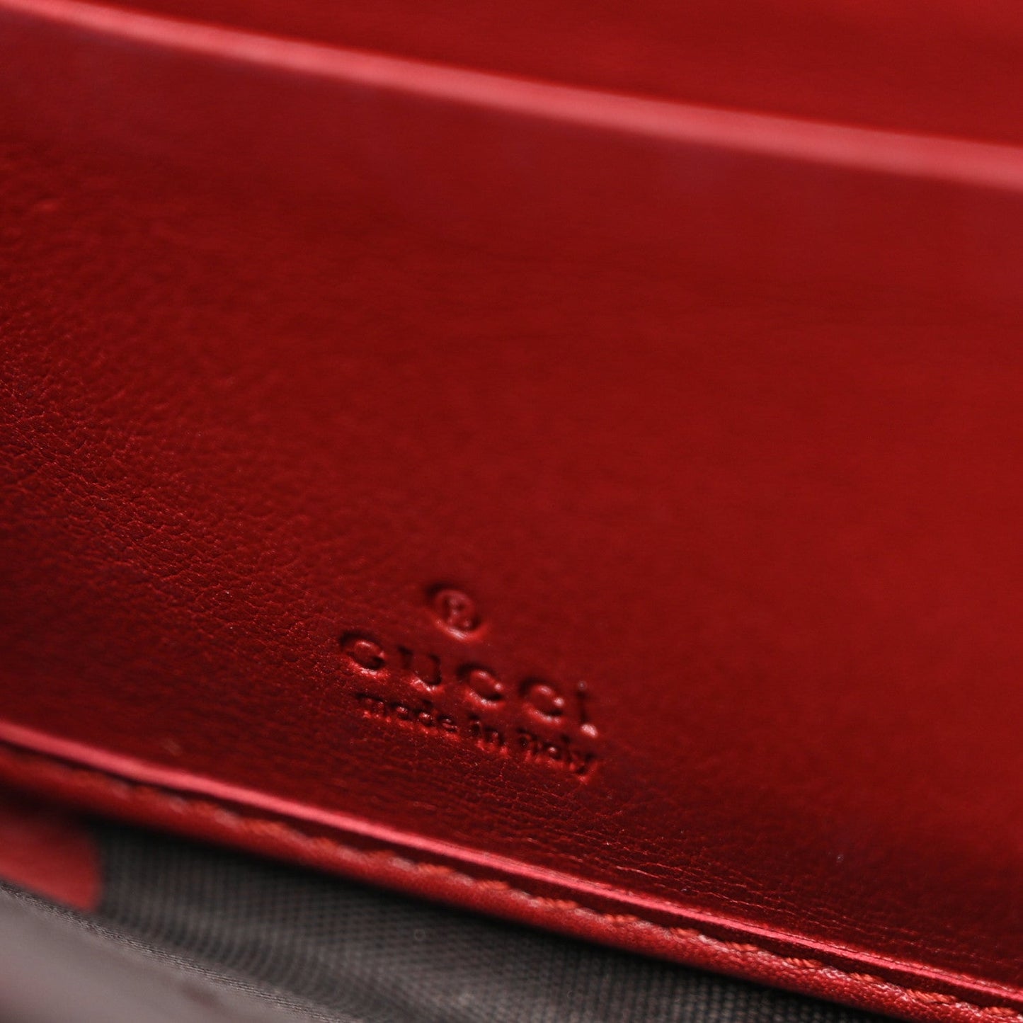 Patent Microguccissima Zip Around Wallet Rose Bed