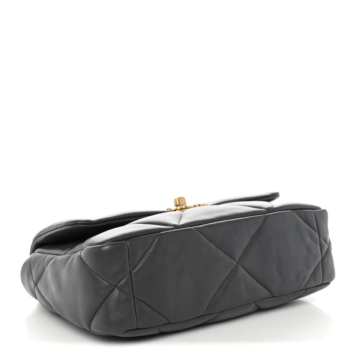 Lambskin Quilted Medium Chanel 19 Flap Dark Grey
