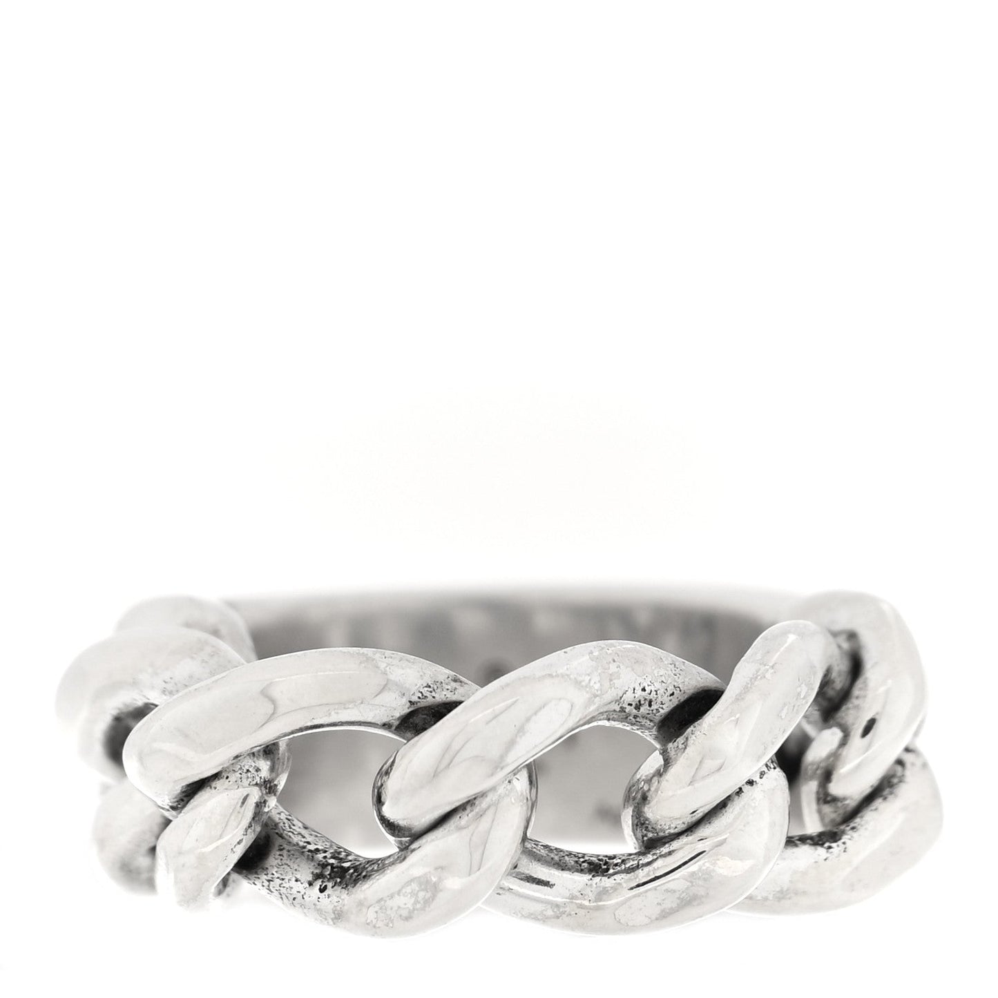 Sterling Silver Enamel Logo Chain Ring 49 4.75 Turquoise