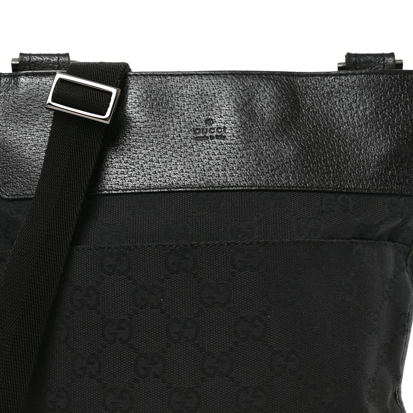 GG Monogram Messenger Crossbody Bag Black