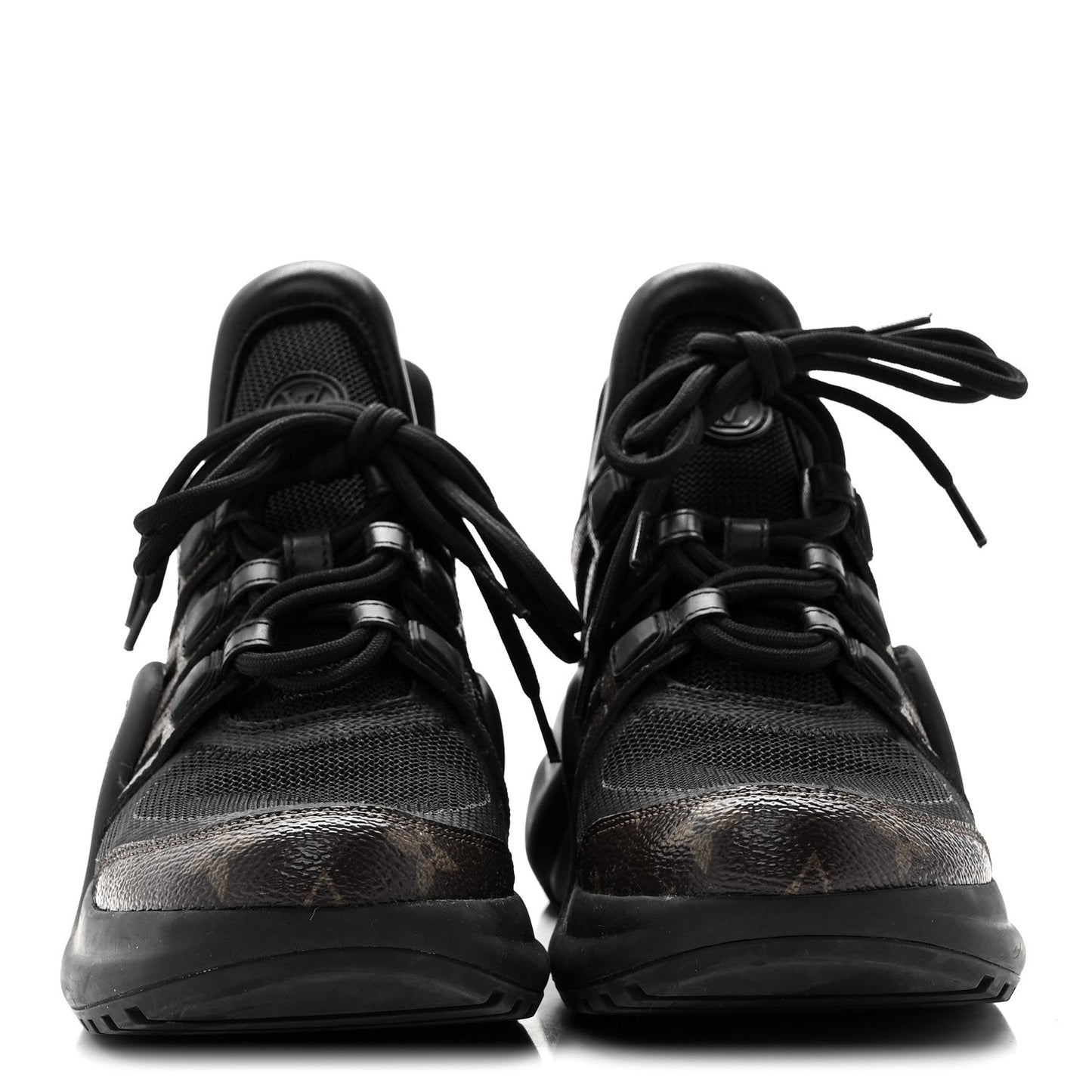 Calfskin Patent Monogram LV Archlight Sneakers 38 Black