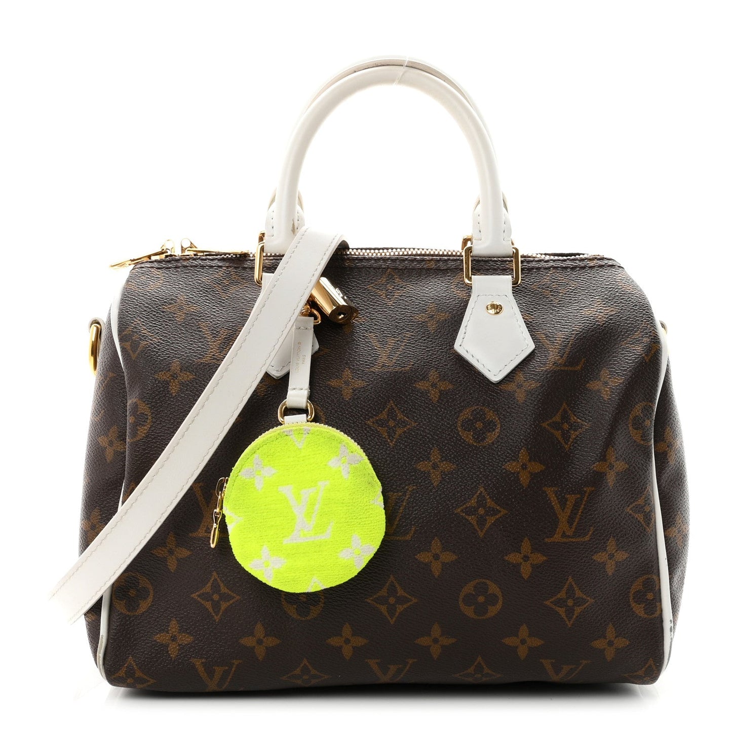 Monogram LV Match Speedy Bandouliere 25 White