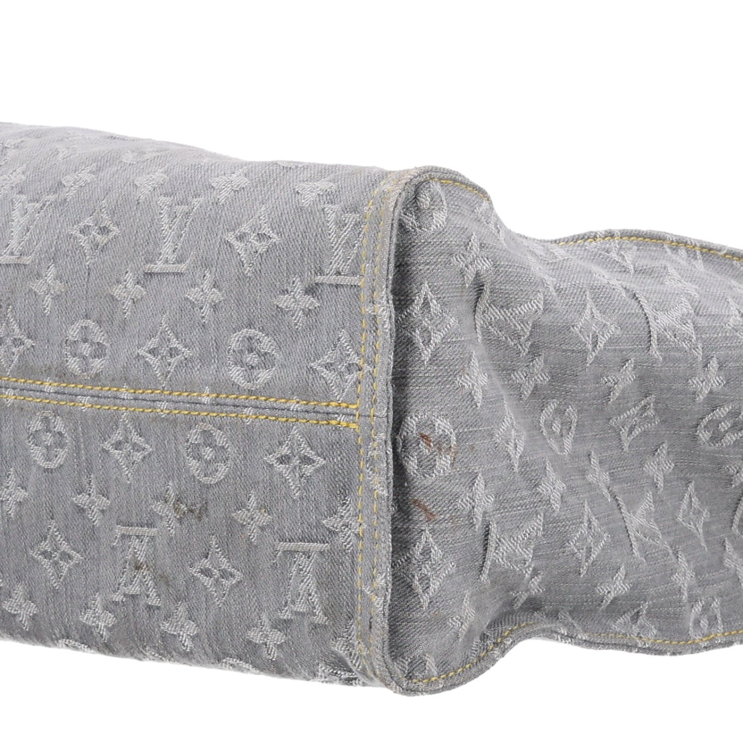 Monogram Denim Onthego MM Washed Grey