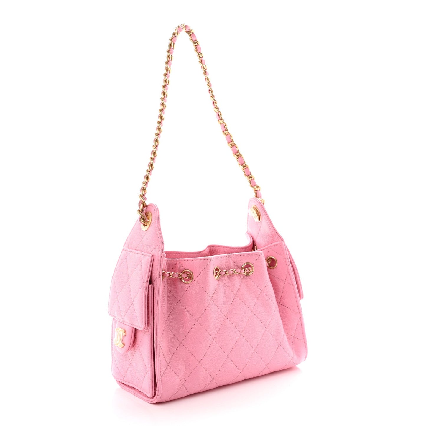 Caviar Quilted Mini Chanel 25 Handbag Pink