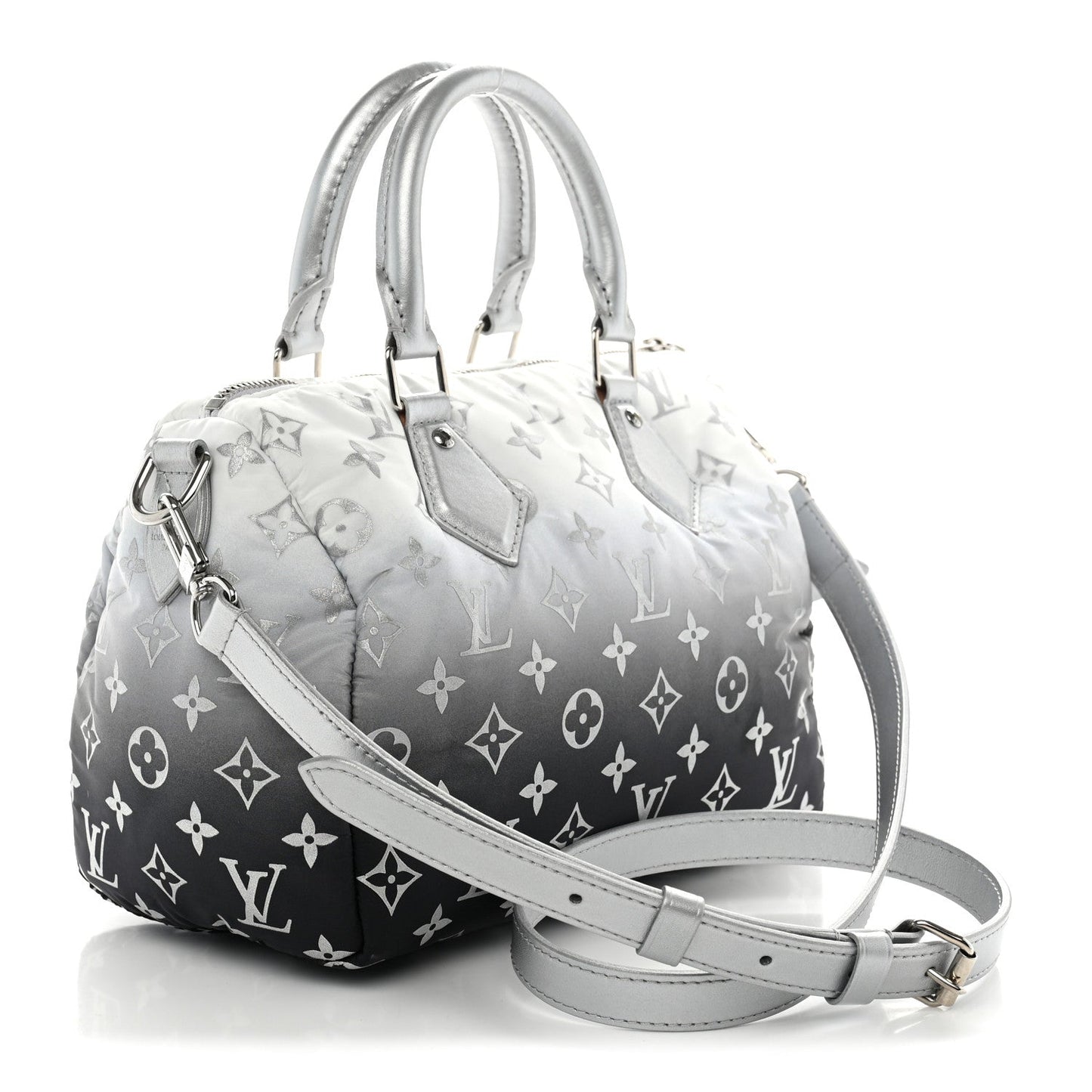 Nylon Monogram Gradient LV Snow Speedy Bandouliere 25 Frost
