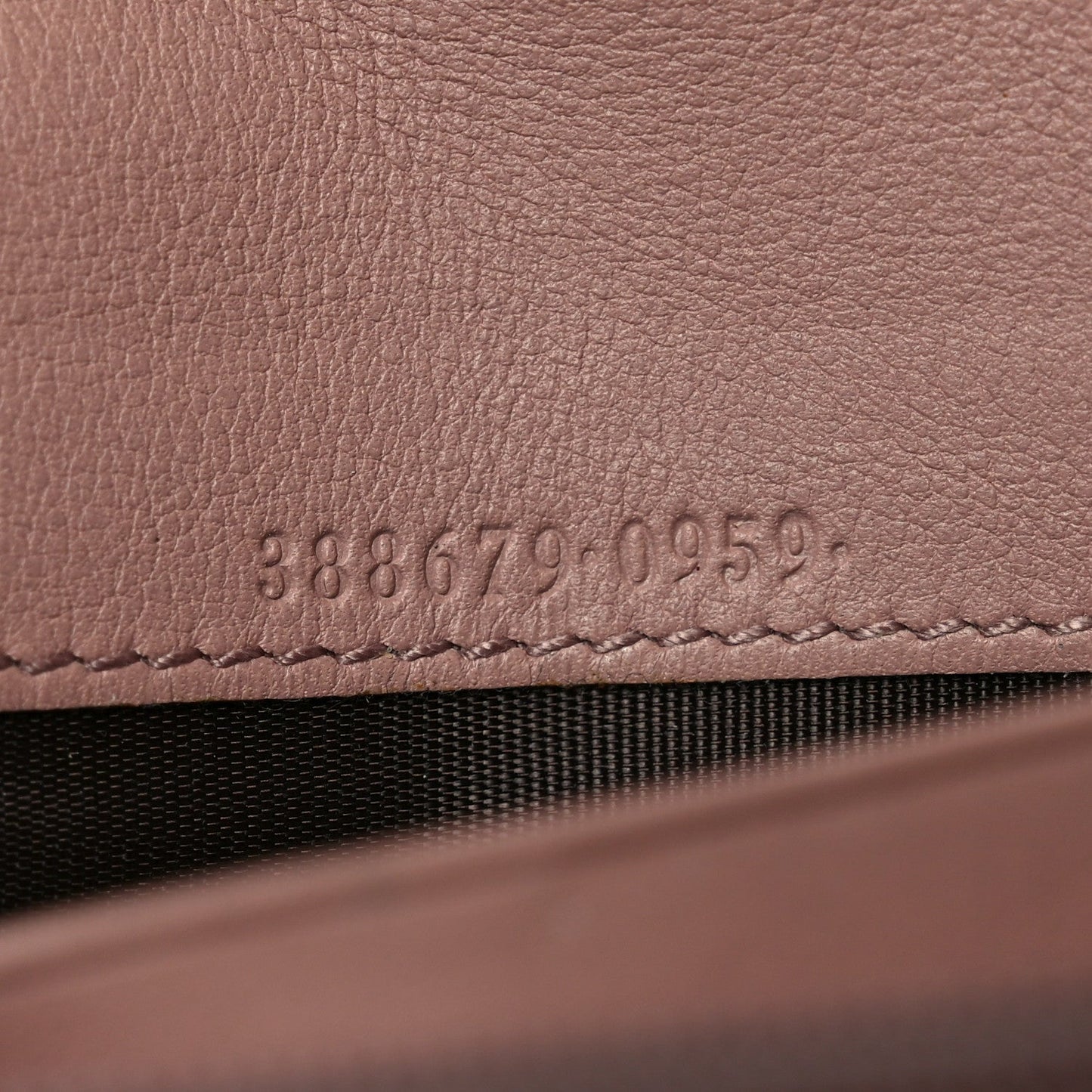 Microguccissima Bow Continental Wallet Soft Pink