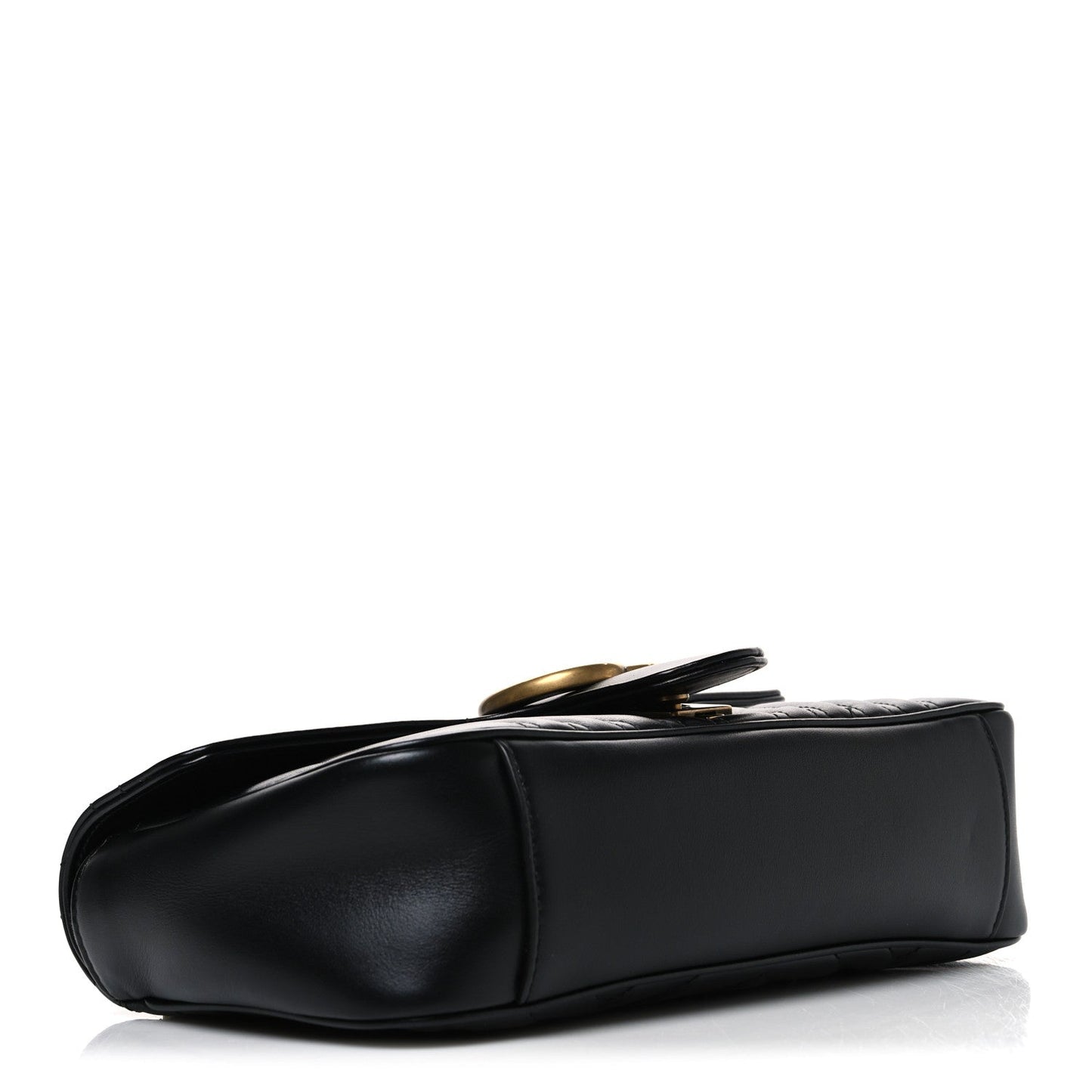 Calfskin Matelasse Small GG Marmont Shoulder Bag Black