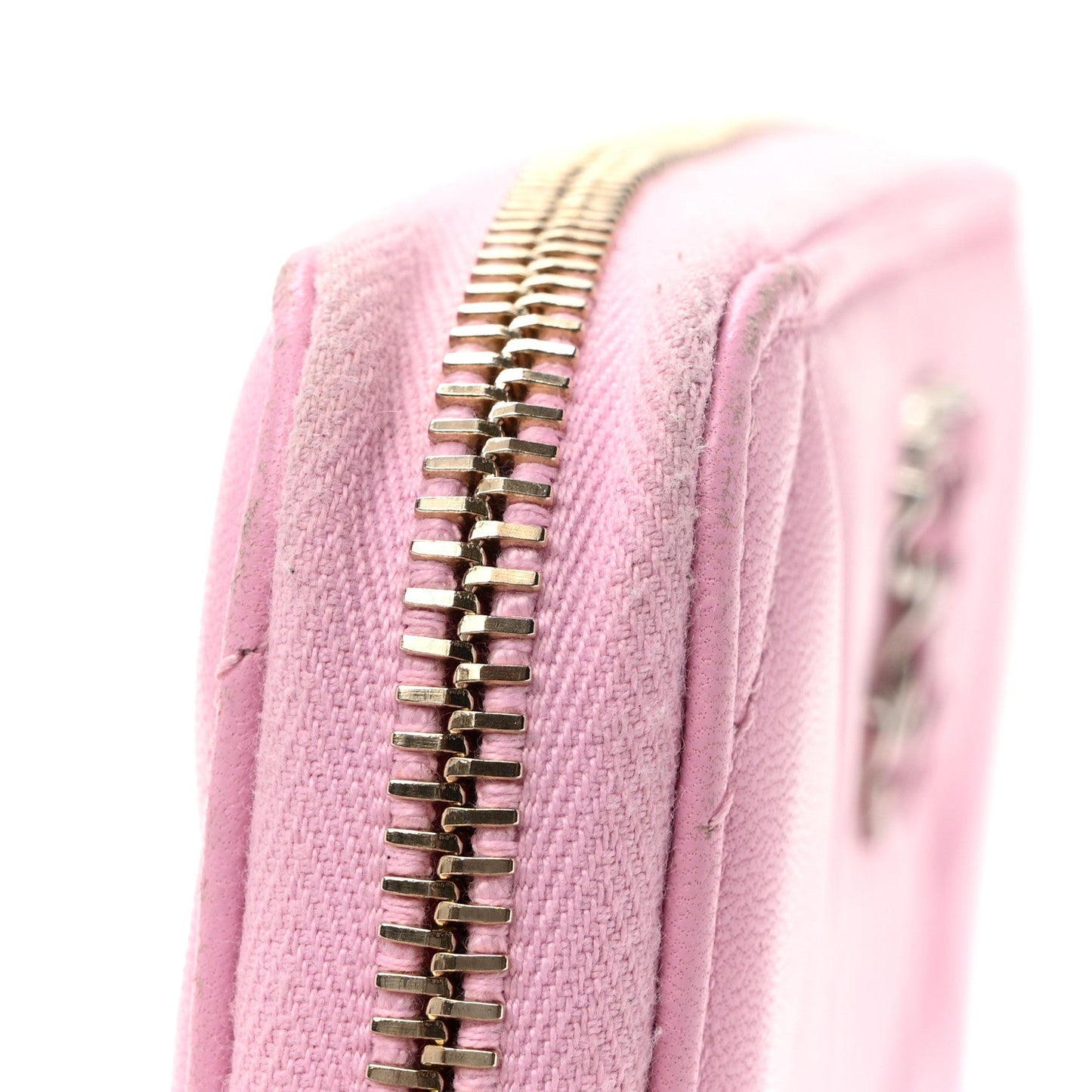 Lambskin Quilted Chanel 19 Zipped Wallet Light Pink