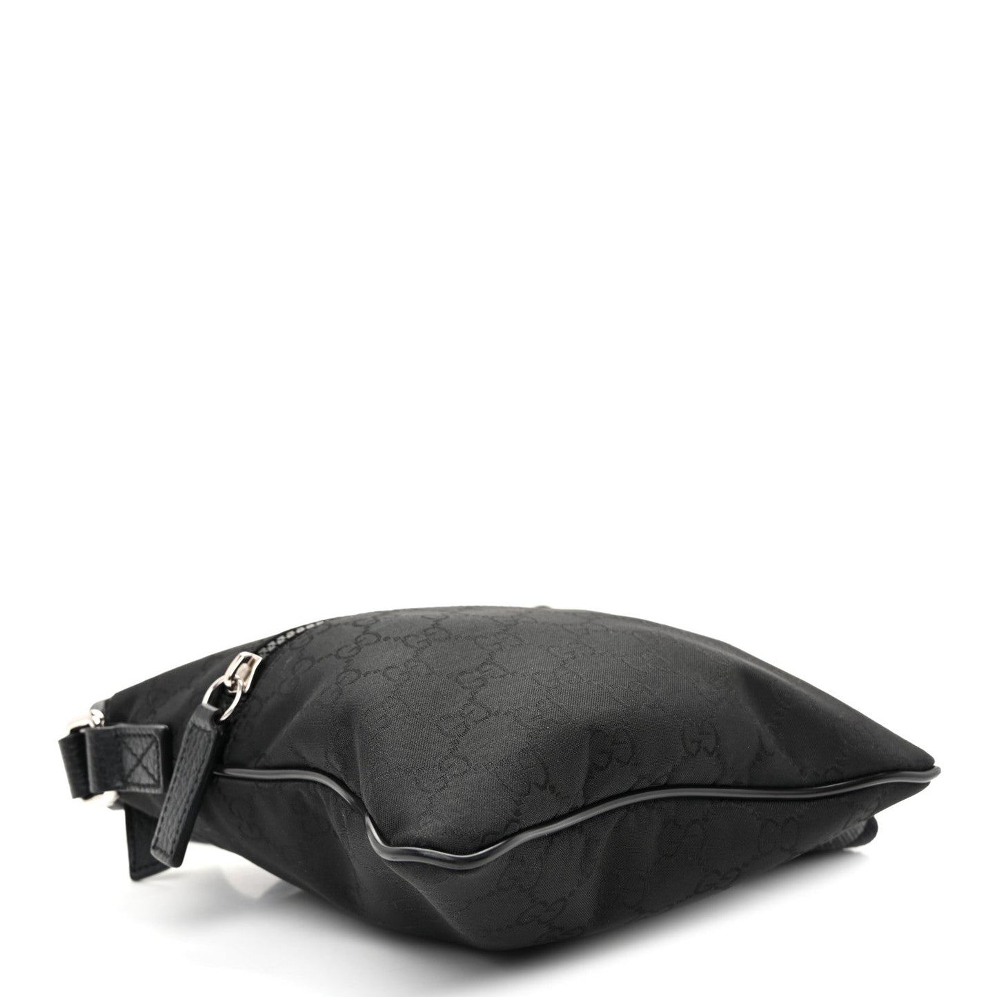 Nylon Monogram Mini Flat Messenger Bag Black