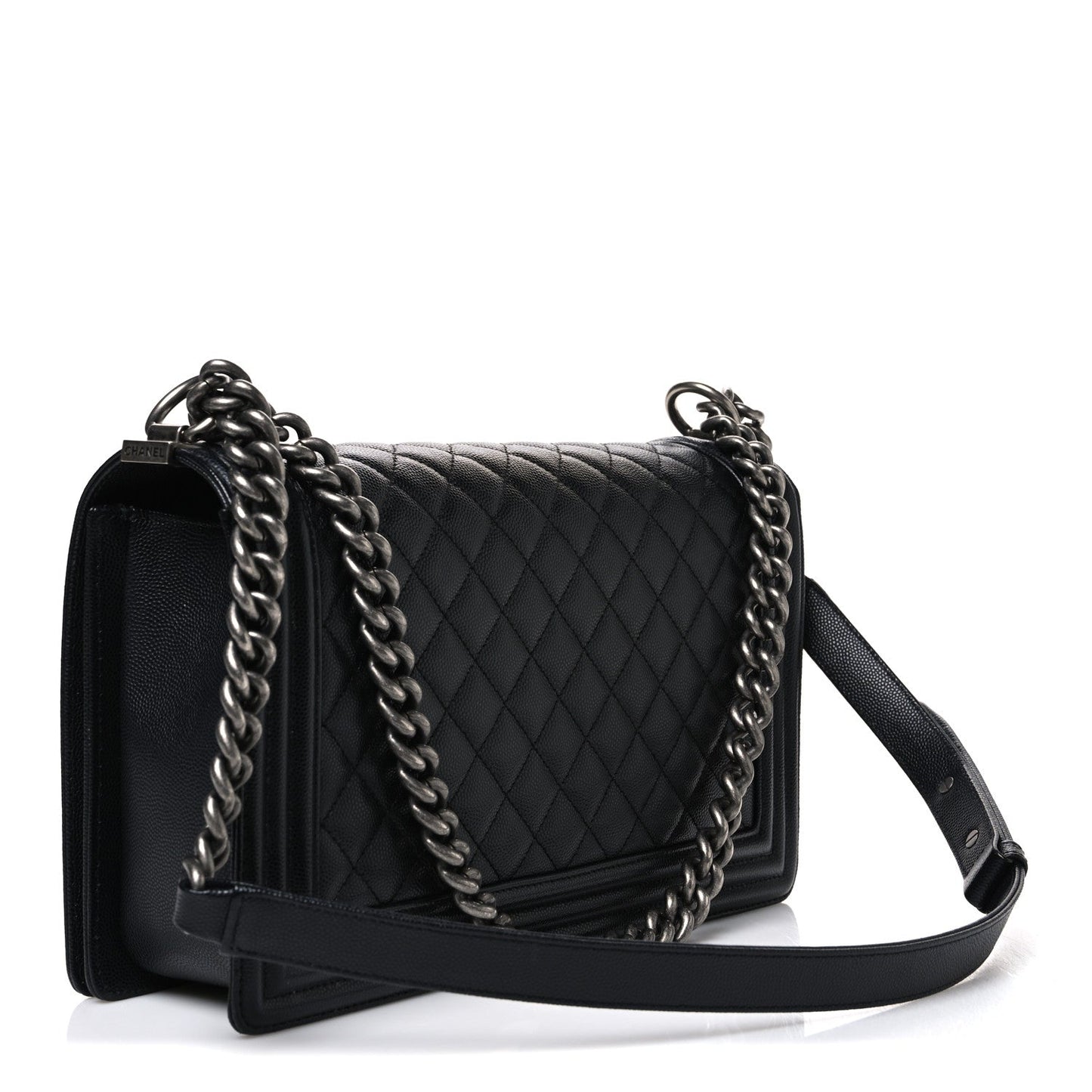 Caviar Quilted New Medium Boy Flap Black