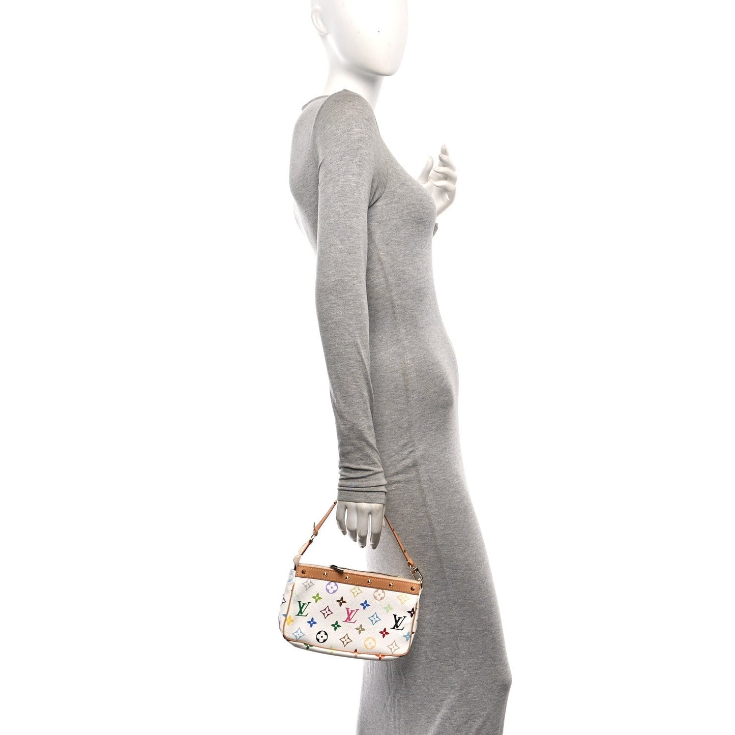 Monogram Multicolor Pochette Accessories White