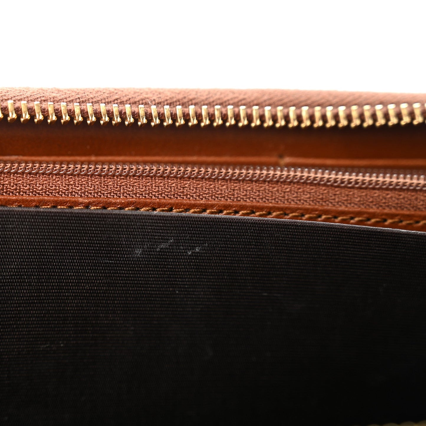 GG Supreme Monogram Cuoio Toscano Zip Around Wallet Beige Ebony Cuir