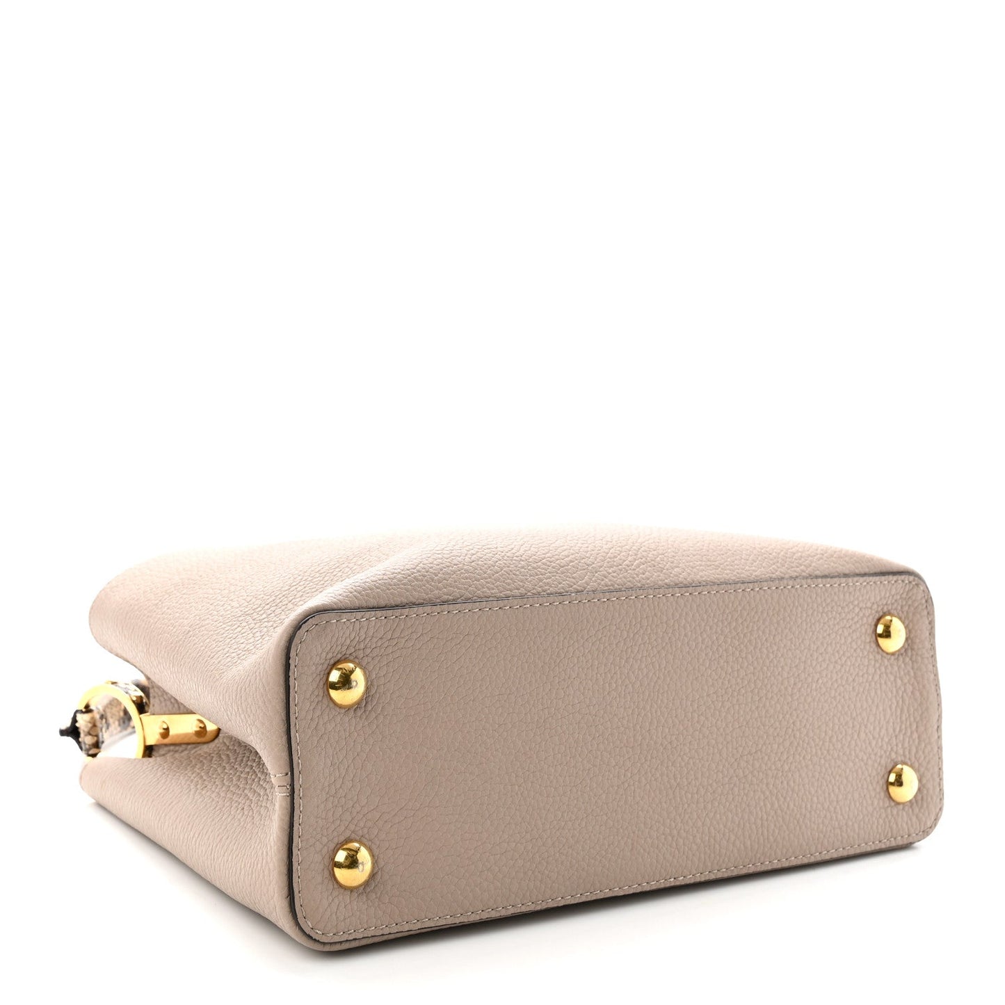 Taurillon Snakeskin Capucines PM Galet