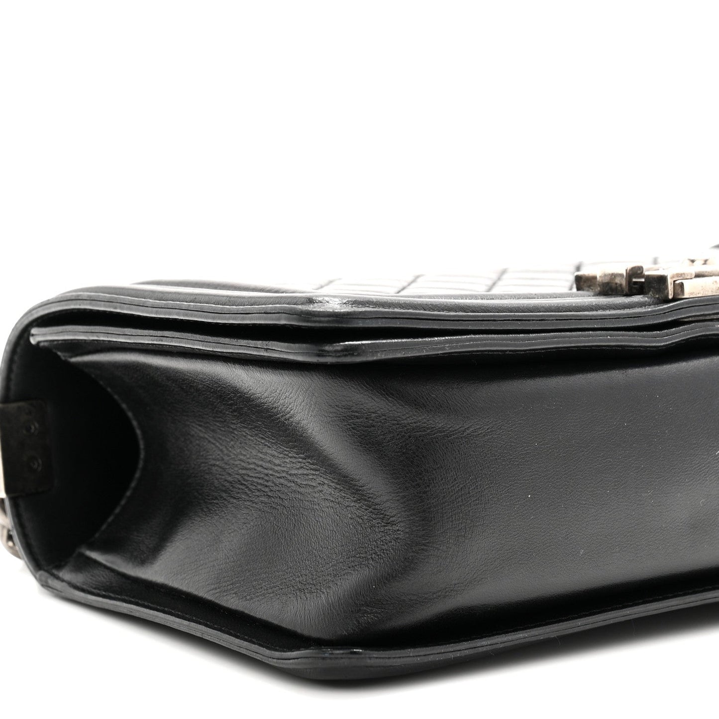 Lambskin Quilted Medium Boy Flap Black