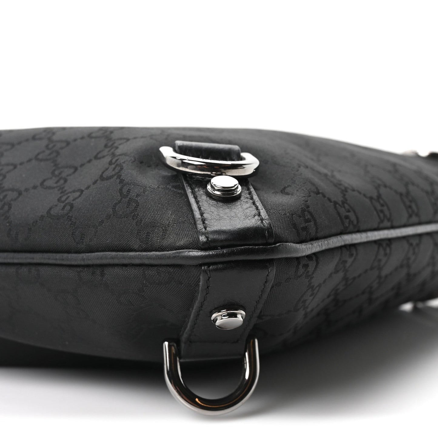 Nylon Monogram Abbey Messenger Bag Black