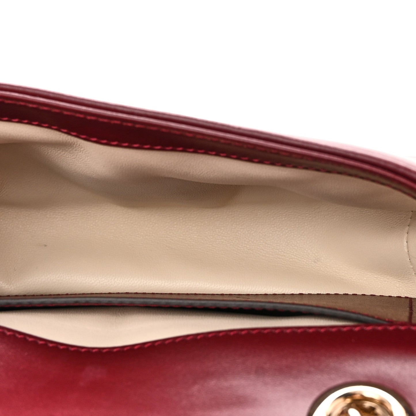 Calfskin Matelasse Mini GG Marmont Shoulder Bag Rosso Ancora