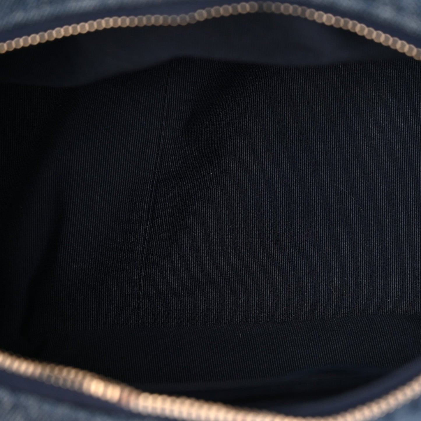 Washed Denim Quilted Cargo Large Hobo Dark Blue