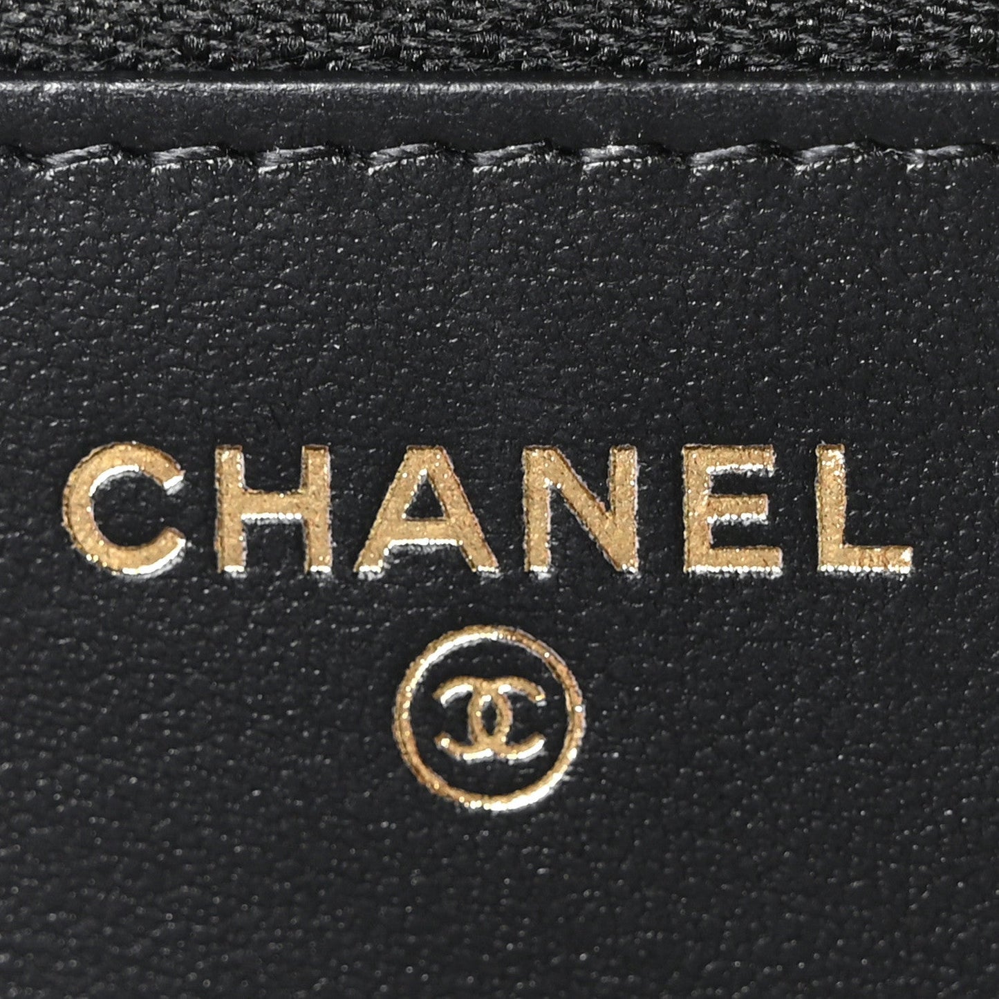 Caviar Quilted Camellia Wallet On Chain WOC Black
