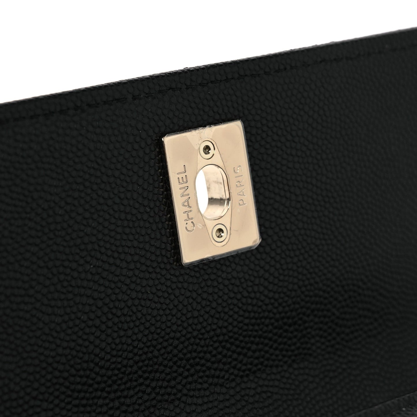 Caviar Quilted Maxi East West Coco Handle Flap Black