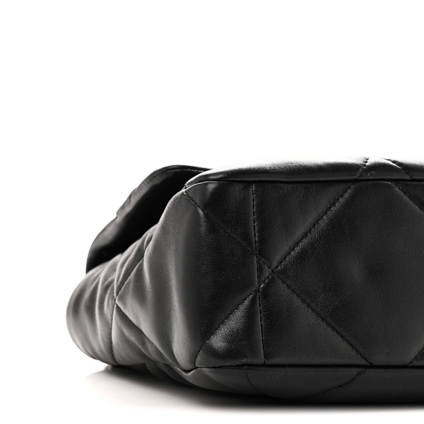 Lambskin Quilted Large Chanel 19 Flap Black