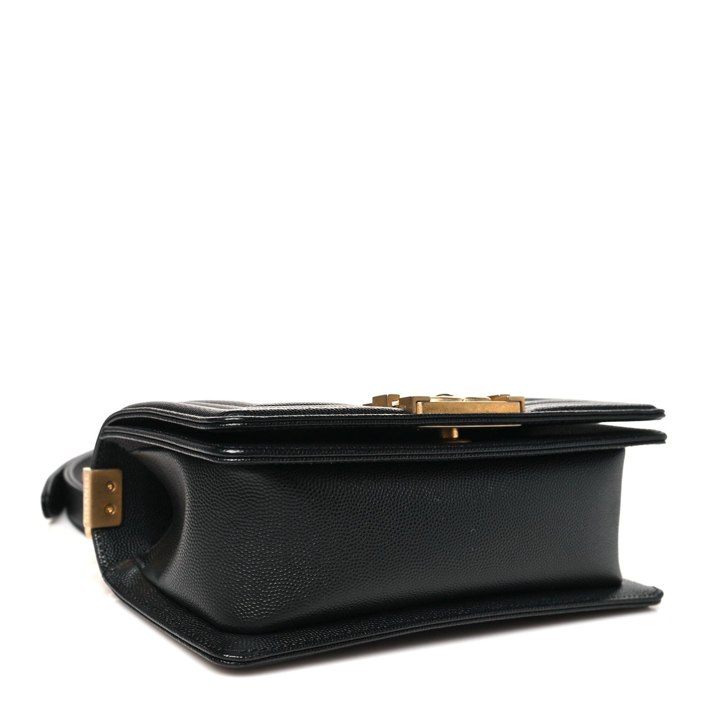 Caviar Quilted Small Boy Flap Black