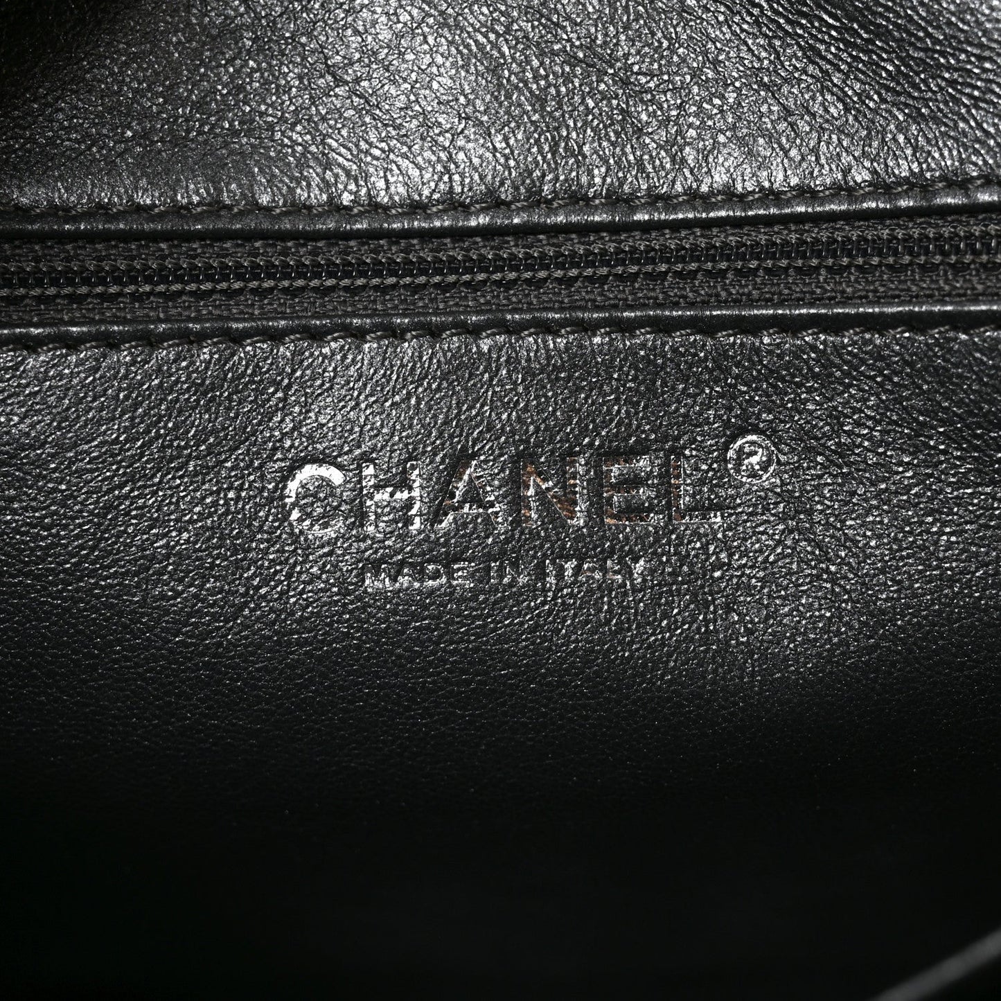 Metallic Aged Calfskin Quilted Medium Reissue Camera Case Dark Silver