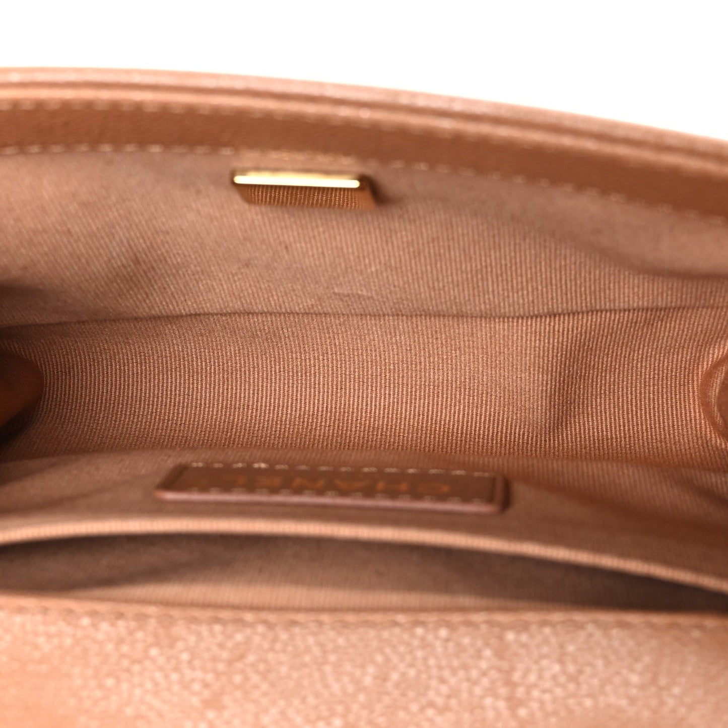 Caviar Quilted Small Boy Flap Brown