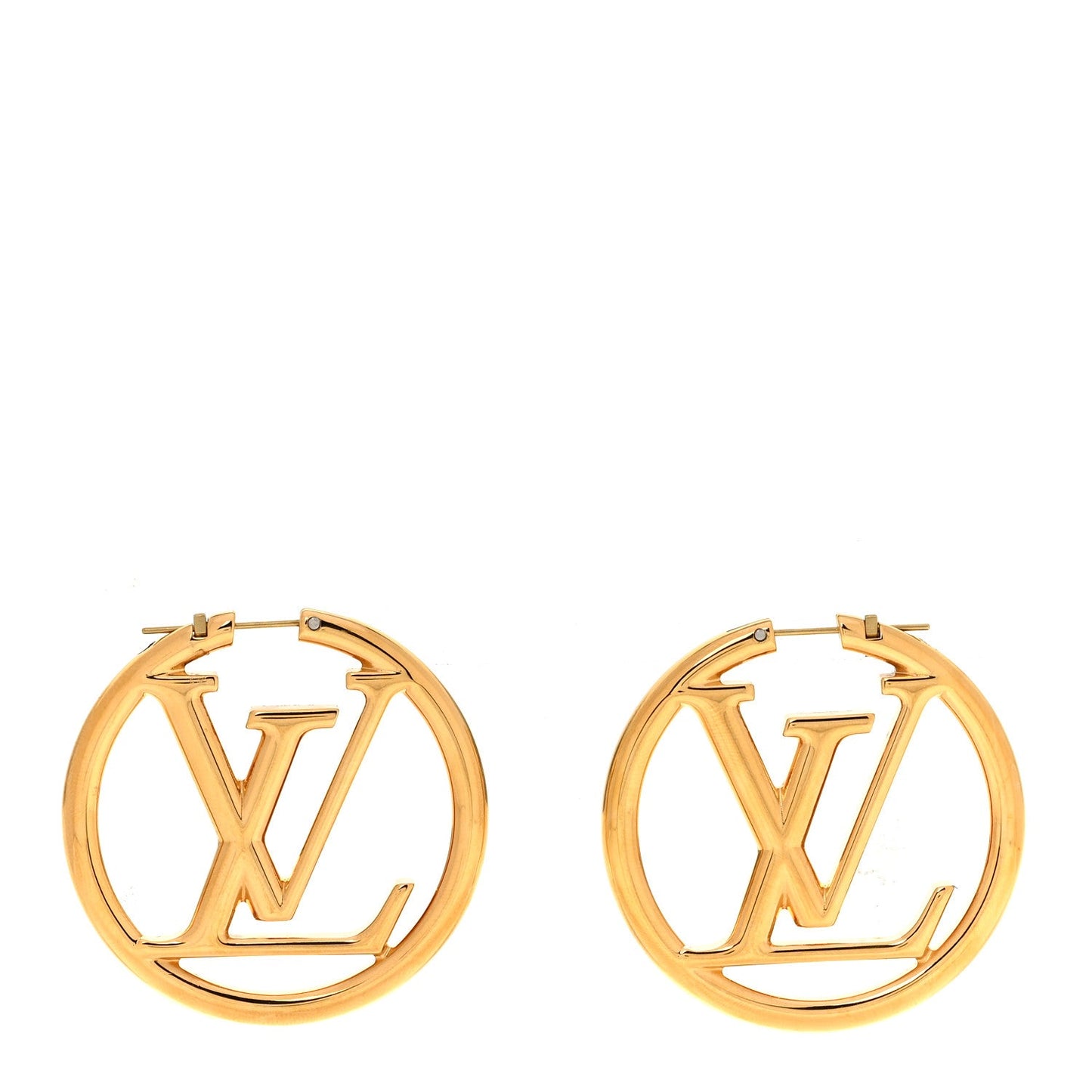 Metal Louise Hoop Earrings Gold Gold