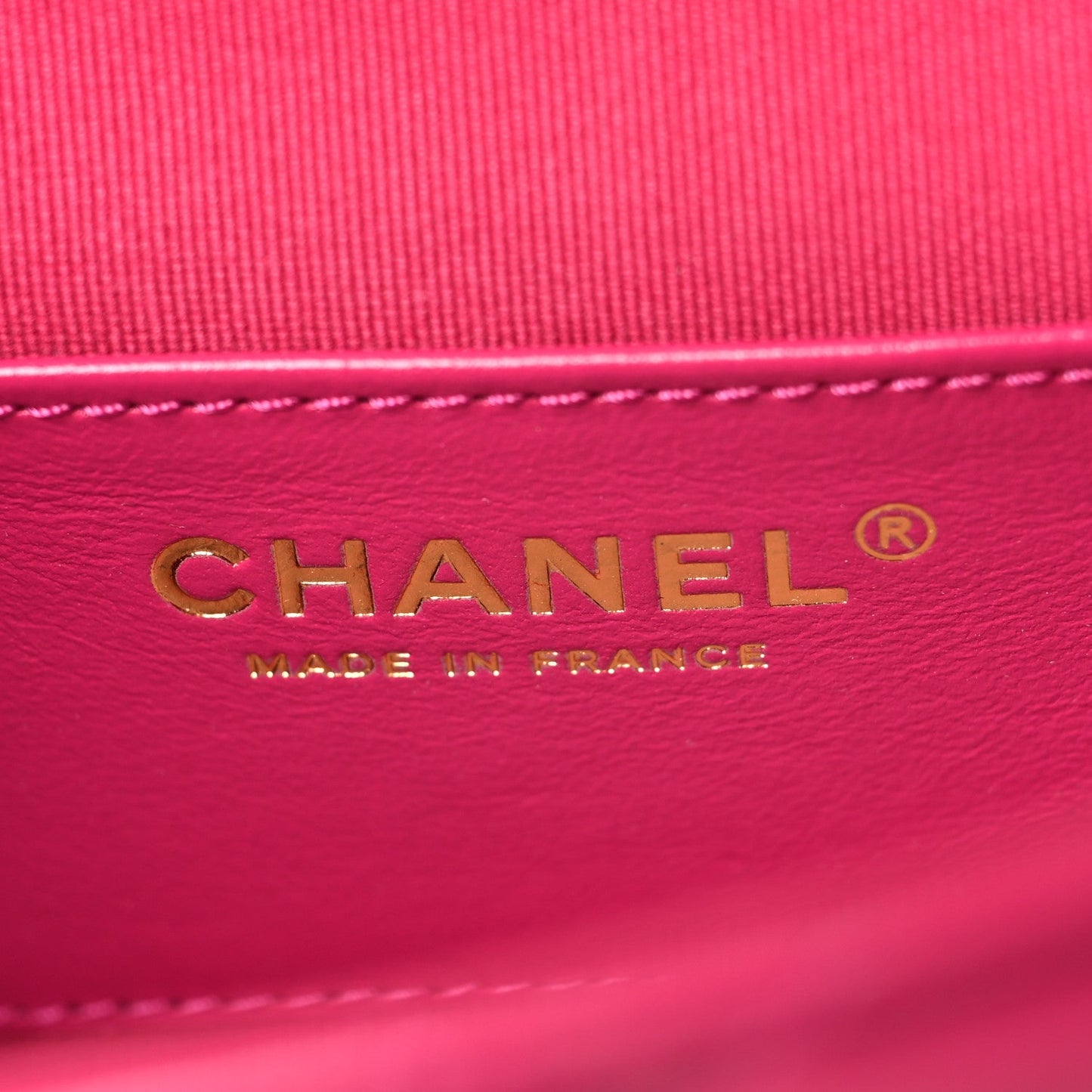Shiny Lambskin Quilted Flap Clutch Bag Dark Pink