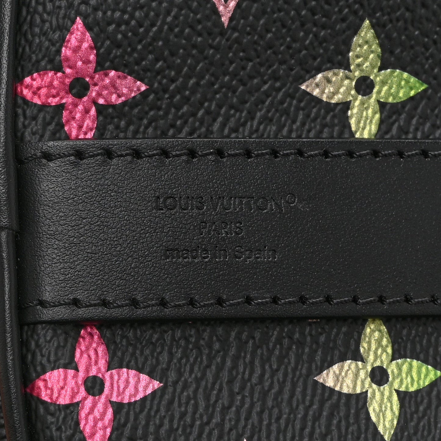 Monogram Iridescent Keepall Bandouliere 25 Black