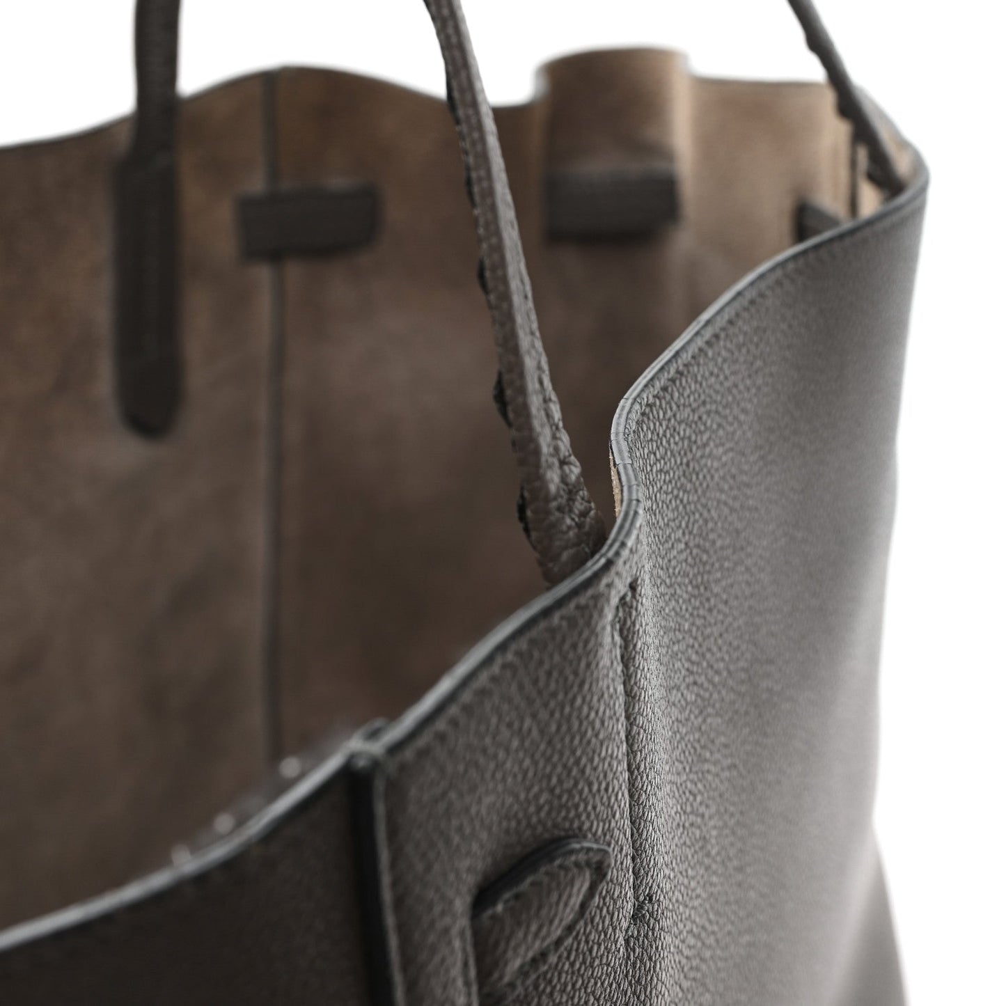 Soft Grained Calfskin Small Belt Cabas Phantom Taupe