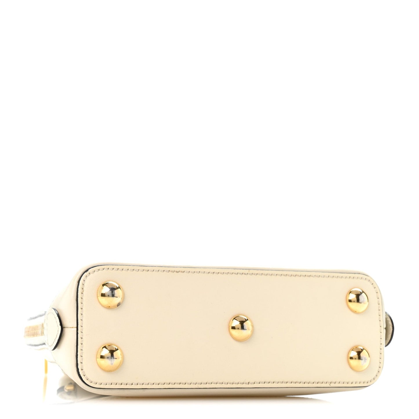 Boarded Plutone Calfskin Mini Horsebit 1955 Top Handle Bag Mystic White