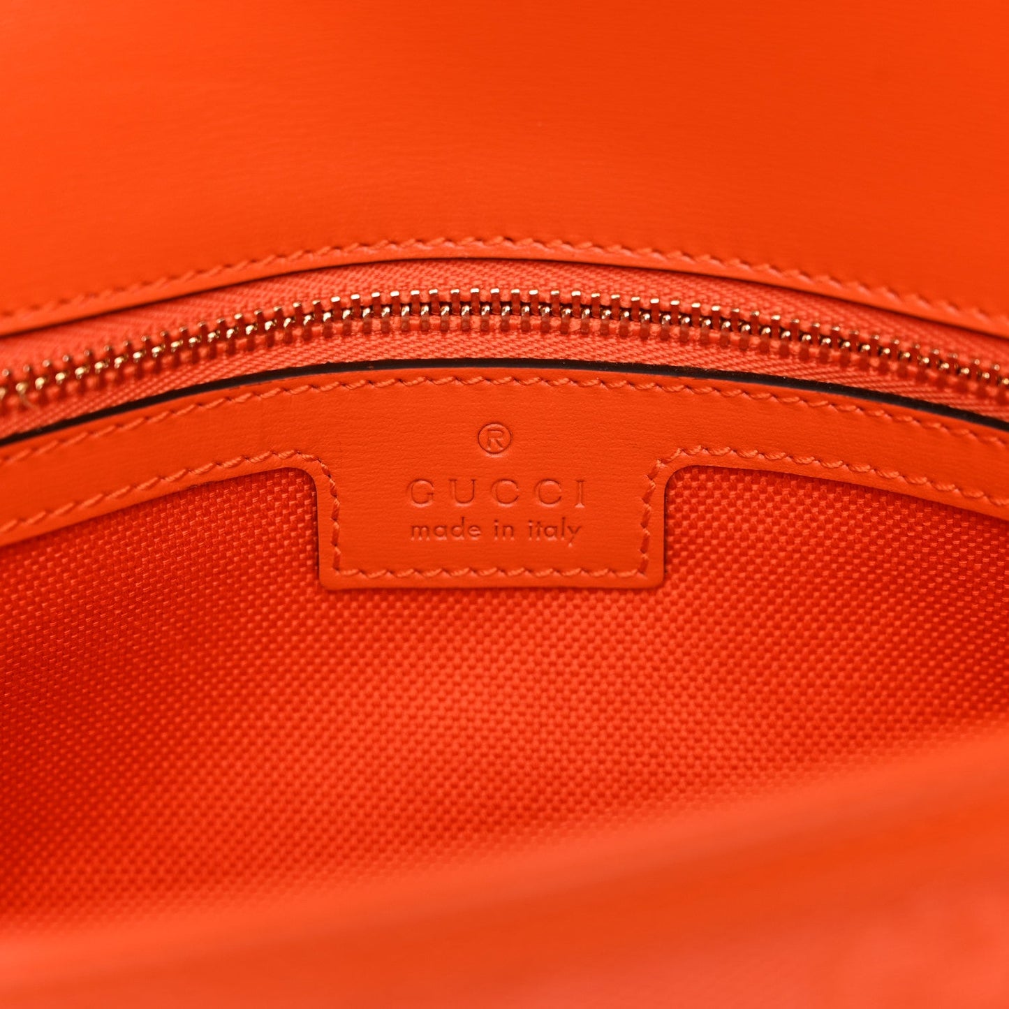 GG Monogram Textured Dollar Calfskin Small Luce Shoulder Bag Orange