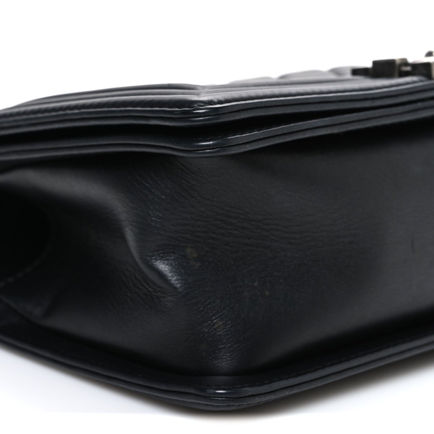Lambskin Quilted Medium Boy Flap Black